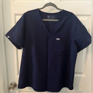 FIGS - 2 Sets of Navy Blue Scrub Tops and Bottoms